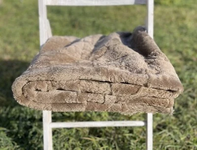 Merino Lammfelldecke ca. 200x160 cm Schaffelldecke leichte Sommerfelldecke - Bild 1 von 4