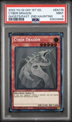 2022 Yu-Gi-Oh! Cyber Dragon GFP2-EN178 Ghost Rare PSA 9 MINT - Image 1 of 3