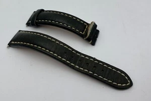 Genuine Breitling Leather strap Black 18mm Lug 16mm Buckle - Picture 1 of 3