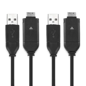 2x Camera USB Cable Samsung WB660 HZ15W WB700 NV9 PL200 WP10 ST61 PL10 Black - Picture 1 of 4