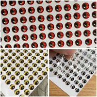 100pcs Fishing Lure Eyes 3D Simulation Water Drop Saltwater Acc 6mm//8mm//10mm