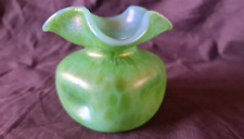 Loetz Creta Glatt Textured Green Iridescent vase - early 1900s