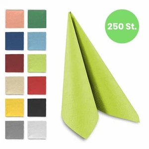 250 Stück Servietten Papier 3 lagig | diverse Farben | 33x33cm 40x40cm | Napkins - Bild 1 von 36