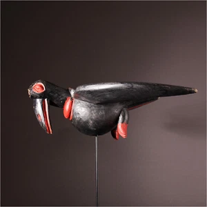13223 Alte Senufo Vogel Figur Vogelscheuche mit Ständer Elfenbeinkuste - Bild 1 von 11