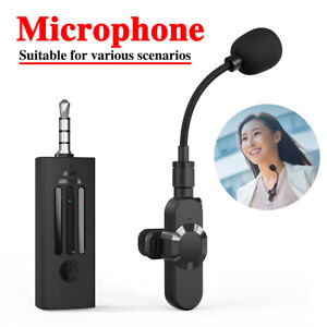 3.5mm Mini Lavalier Wireless Microphone Audio Video Recording For Android/iphone