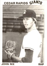 1975 Cedar Rapids Giants TCMA #11 John Nix Sherwood Oregon OR Baseball Card
