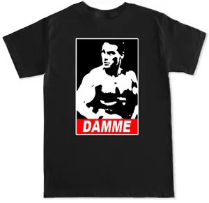 DAMME BEY JCVD VAN RETRO FUNNY BLOODSPORT WORKOUT GYM FITNESS MOVIE MENS T SHIRT - Picture 1 of 5