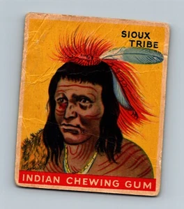 1947 Goudey Gum Indian #12 Chief of the Sioux Tribe (B2) - Picture 1 of 2