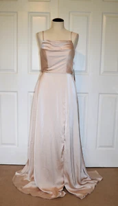 Nuevo con etiquetas Vestido Stacees Dama de honor Boda Baile de graduación Vestido Formal Beige (Champán) Talla 6 - Imagen 1 de 24