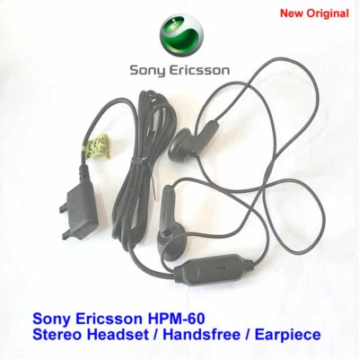 100% Genuine Original Sony Ericsson HPM-60 Portable Headset Earpiece Handsfree B - Image 1 of 3