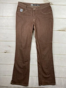 Vtg Cruel Girl Jeans Womens Jr 13 X-Long Denim Brown Western Low Rise Kick Slits - Picture 1 of 13