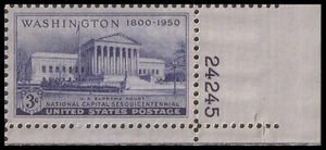 US 991 Supreme Court 3c plate single LR 24245 MNH 1950 - Picture 1 of 1