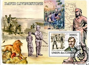 Comoro Islands Stamps Sc#1060 - (2008) - S/Sheet - David Livingstone - Cancelled - Picture 1 of 1