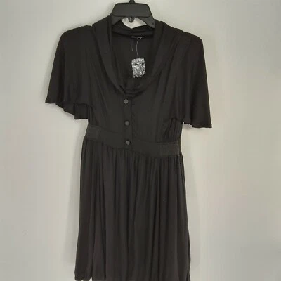 DOUBLE ZERO COWL NECK FLUTTER SLEEVE DRESS SIZE MEDIUM - Image 1 of 4