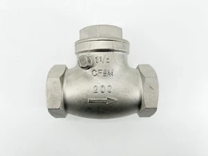 New FNW 1-1/2" Swing Check Valve CF8M 200WP Stainless Steel - Picture 1 of 5