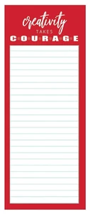 Bloc de notas magnético grande - La creatividad toma coraje - Imagen 1 de 1