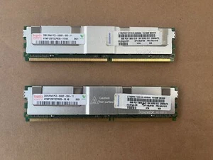 4GB HYNIX (2X2GB) 2RX8 PC2-5300F-555-11 HYMP125F72CP8D5-Y5 AB-C / F2-1(2) - Picture 1 of 4