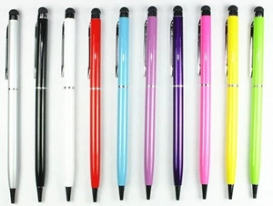 5X 2-in-1 Touch Screen Stylus Ballpoint Pen for iPad iPhone Smartphone Tablet PC - Picture 1 of 5