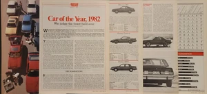 1982 Cars 9p Print Article Firebird Camaro Escort Lincoln LeBaron Cavalier - Picture 1 of 1