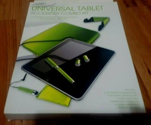 6 en 1 Universal Tablet Accesorios Combo Kit Estuche Tela Lápiz Auriculares Verde - Imagen 1 de 1