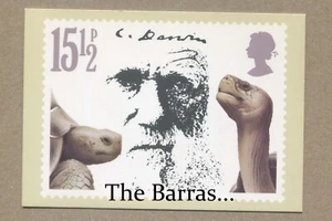 Darwin, RIESENSCHILDKRÖTEN. von Künstler David Gentleman. Großbritannien Royal Post Post Post Post Postkarte - Bild 1 von 2