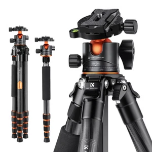 K&F Concept 156cm Carbon Fiber Tripod Camera for DSLR Photography A255C2+BH-36L - Picture 1 of 6