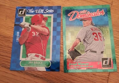 2014 Panini Donruss The Elite 系列 Jay Bruce & Jered Weaver Elite Dominator... — 第 1/2 张图片