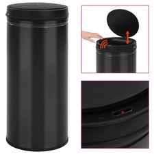 Pattumiera Automatica con Sensore 80 L Acciaio al Carbonio Nero S3W1