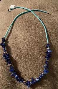 SOUTHWESTERN DESIGN TURQUOISE AND SODALITE NECKLACE NEW - Picture 1 of 4