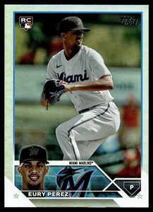 2023 Topps Update Rainbow Silver Foil Eury Pérez RC Miami Marlins #US139