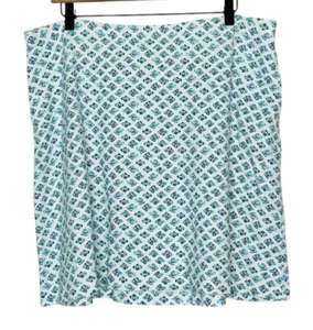 Falda J Jill Azul Estampado de Peces Tejido Elástico Talla Grande Pequeña Vacaciones - Imagen 1 de 5