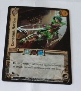 2005 UFS FOIL CONSTANT MOTION CARD UNIVERSAL FIGHTING SYSTEM CCG SCOUT REWARDS - Picture 1 of 2
