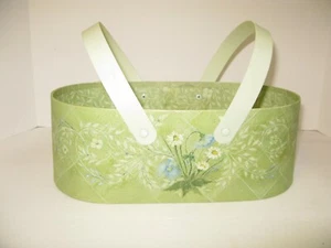 Bob's Boxes by Lang Green & Blue Flowered Box 14" x 7" - Picture 1 of 5