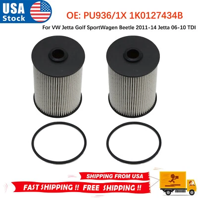 Filtro de combustible 2* PU9361X para VW Jetta Golf SportWagen Beetle 11-14 Jetta 06-10 TDI Foto 1 de 4