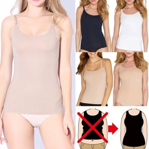 Camisole Adjustable Spaghetti Strap Trust Your Thinstincts Tank Top Black #0069 - Picture 1 of 12