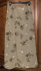 Vtg 90s Y2K Sophisticates By Jonathan Martin Floral Midi Skirt With Slit Medium - Picture 1 of 8