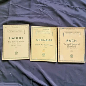 3 Schirmers Library Of Musical Classics /  Hanon,bach,schumann For The Piono - Picture 1 of 19