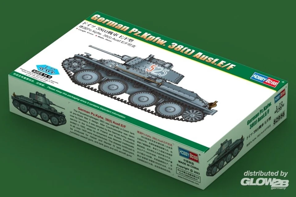HobbyBoss Tedesco PzKpfw 38(t) Ausf.E/F Carro Armato 1:72 Modello Da Costruire - Immagine 1 di 1