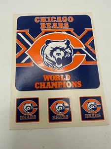Chicago Bears 1985 World Champions Vintage  stickers - Picture 1 of 4