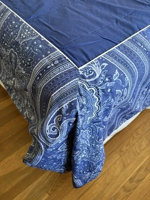 Funda Nórdica Ralph Lauren PUTNEY Paisley Completa/Queen Azul Blanco Náutica NUEVA Foto 1 de 4