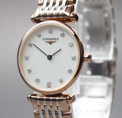 Longines La Grande Classique L4.209.1 Ladies Rose Gold GP Diamond Shell Dial QZ - Image 1 of 4