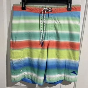 Tommy Bahama Swim Trunks Mesh Lined Board Shorts Blue Drawstring 9” Medium - Picture 1 of 14