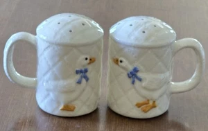 Bauernhaus Deko Keramik blau/weiß Gans Salz & Pfefferstreuer - Bild 1 von 10