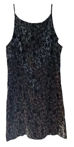 Vintage 90s ALL THAT JAZZ VELVET FLORAL PRINT DRESS, Size 13/14 - Bild 1 von 6