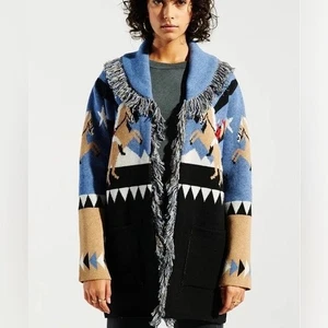 HAYLEY MENZIES Sunrise Rodeo Merino Jacquard Cardigan - Medium - Bild 1 von 15