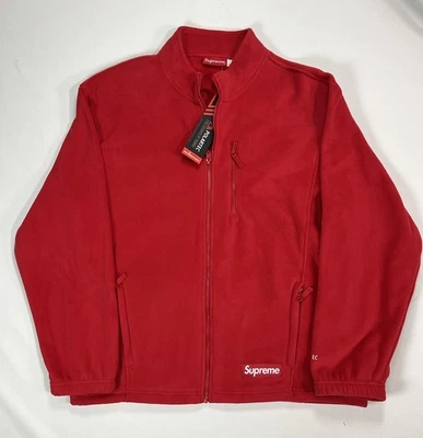 Supreme/Polartec Zip Fleece Jacket Large New Red FW22 - Image 1 of 4