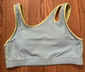 Athleta GIRL Solid Aqua Blue Bikini TOP*Swimsuit* Size XL/14 Lightly Padded - Picture 1 of 5