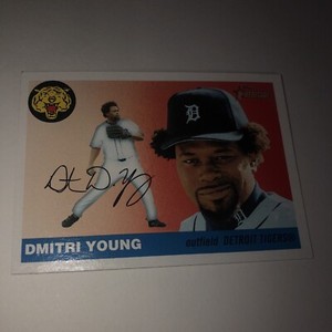 ✅2004 Topps Heritage #8 Dmitri Young Old Logo (SP/Short Print) Tigers🔥