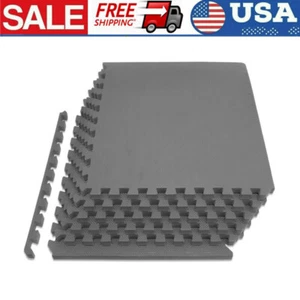 Übung Puzzle Matte 3/4 Zoll 24 Quadratfuß 6 Fliesen Fitnessstudio Fußmatten Fitness tragbar neu - Bild 1 von 7
