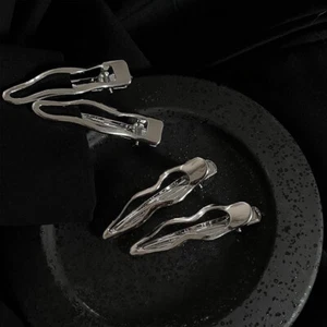 Vintage Minimalist Wave Shape Hair Clip Korean Fashion Silver Color Hair Pin _yi - Picture 1 of 9